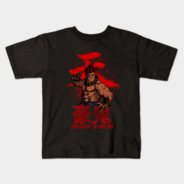 AKUMA'S DOJO - V2 Kids T-Shirt by berserk